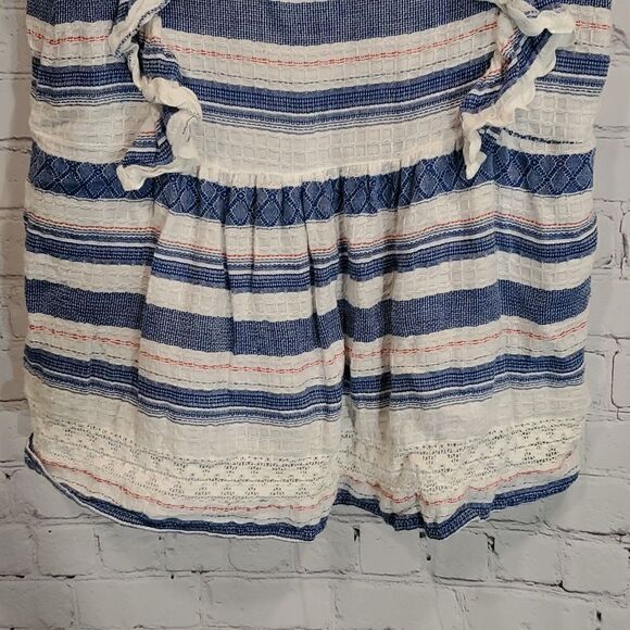 dra Los Angeles La Habana top in blue and white stripes - Picture 9 of 11